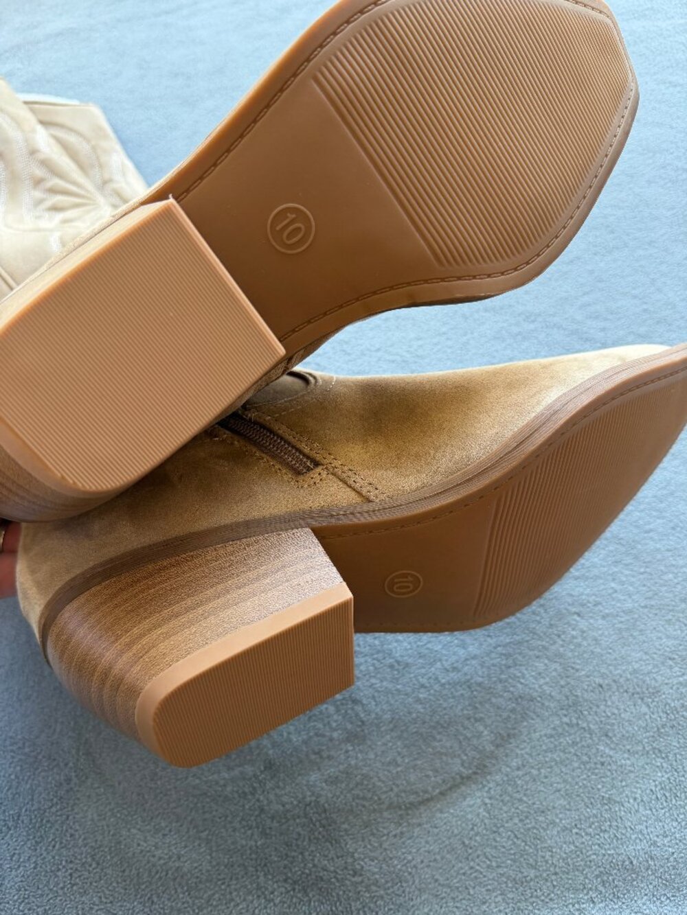 Women’s Kenzie Tall Western Boots with Memory Foam Insole – Wild Fable Tan 10 - Picture 9 of 10